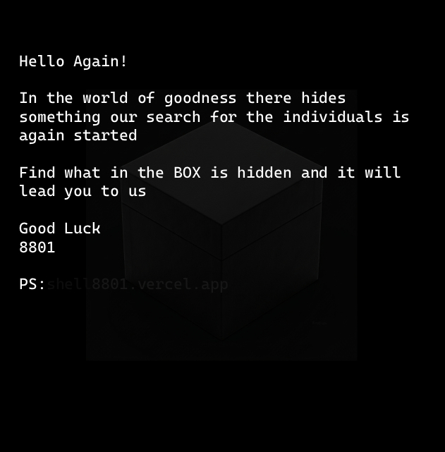 8801 Initial Prompt Box